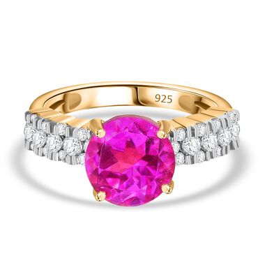 Strahlender Orchidee Quarz und Zirkon-Ring - 4,14 ct.