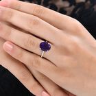 AA Afrikanischer Amethyst Ring 925 Silber platiniert (Größe 16.00) ca. 4,27 ct image number 2