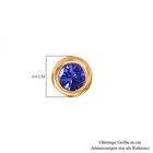 AA Tansanit Ohrringe 925 Silber 750 Gelbgold Vermeil ca. 0.53 ct image number 5