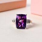 Natürlicher, marokkanischer Amethyst und Diamant-Ring - 7,08 ct. image number 1