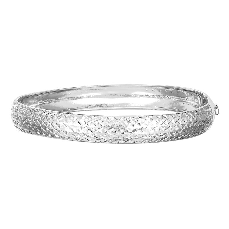 Diamantschliff 19cm Armreif in Silber image number 0