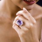 AAA Rose De France Amethyst und Zirkon Ring - 12,25 ct. image number 2