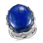 Lapislazuli Ring, Edelstahl (Größe 16.00) ca. 22.84 ct image number 3