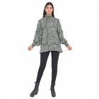 TAMSY - Damen Bluse mit Blatt- und Blumenmuster, Größe 42, Schwarz image number 1