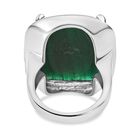 Grüner Aventurin Ring, Edelstahl (Größe 17.00) ca. 26.52 ct image number 5