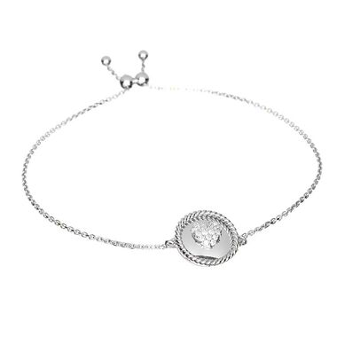 LUSTRO STELLA- verstellbares Zirkonia-Armband in Silber