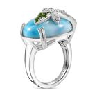 GP Trifono Kollektion- Larimar, Chromdiopsid, Zirkon und blauer Saphir-Ring - 17,62 ct. image number 4