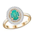 AAA Smaragd und Diamant Ring in 585 Gold - 1,07 ct. image number 5