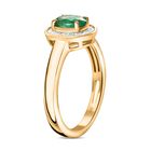 AAAA Kagem sambischer Smaragd und Diamant Ring in 585 Gold - 0,88 ct. image number 6