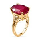 Afrikanischer Rubin und Moissanit-Ring - 13,71 ct. image number 6