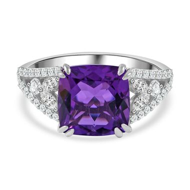 AA Lusaka Amethyst und Zirkon Ring - 5,95 ct.