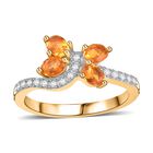 AA Feueropal und Zirkon Ring  - 0,62 ct. image number 3