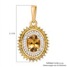 AA Natürlicher goldener Tansanit, gelber und weißer Diamant-Anhänger - 1,11 ct. image number 4