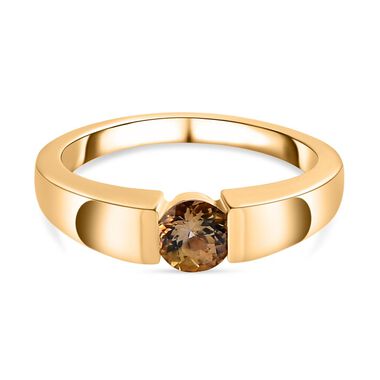 AA natürlicher, goldener Tansanit-Ring - 0,50 ct.