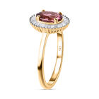 AAA rosa Calabar Turmalin und Diamant Ring in 585 Gelbgold - 1,39 ct. image number 6