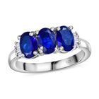 Blauer Spinell und Diamant-Ring - 1,59 ct. image number 3