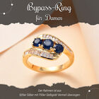 Blauer Saphir und Zirkon-Ring - 1,96 ct. image number 1