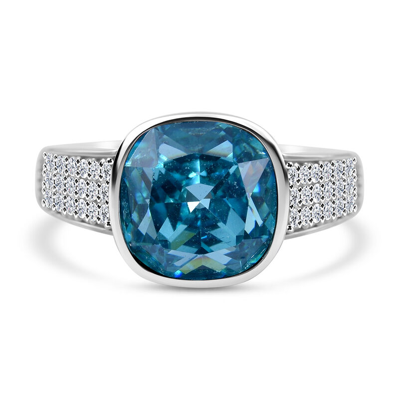 LUSTRO STELLA blauer und weißer Zirkonia-Ring - 9,03 ct. image number 0