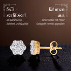 SGL zertifizierte Labor VS Diamant-Ohrringe, 925 Silber 750 Gelbgold Vermeil  - 1,02 ct. image number 2