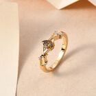 AA natürlicher goldener Tansanit und Zirkon Ring, ca. 0,45 ct. image number 1