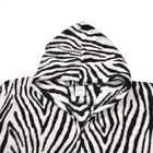 Hoodie mit Kapuze im Zebra-Muster, Weiß und schwarz image number 2