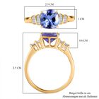 AA Tansanit und Diamant Ring in 375 Gold - 2,31 ct. image number 4