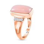 AA rosa Opal und Zirkon Ring - 3,64 ct. image number 4