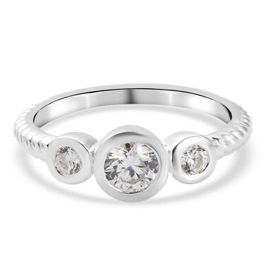 LUSTRO STELLA - feinster Zirkonia-Ring, 925 Silber