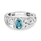 Paraiba-Apatit Ring, 925 Silber rhodiniert (Größe 18.00) ca. 0.80 ct image number 0