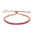 2er-Set - verstellbare, rosa Kristall-Halskette und Armband - 0,50 ct. image number 5