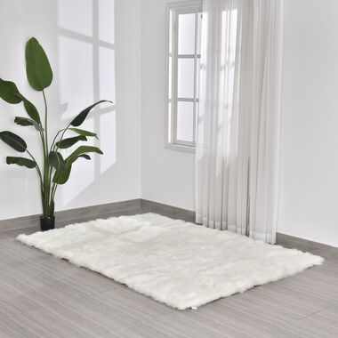 Luxury Edition: Kunstfell Teppich, 160x230cm, Weiß