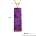 Lila Drusy Quarz Halskette ca. 60 cm Messing Std Gelb ca. 100.00 ct image number 3