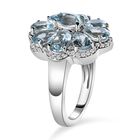 Espirito Santo Aquamarin und Zirkon Ring, ca. 3,92 ct. image number 4