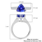 RHAPSODY zertifizierter und geprüfter AAAA Tansanit und VS EF Diamant Ring in 950 Platin - 2 ct. image number 5