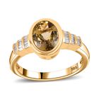 AAA natürlicher goldener Tansanit und Diamant Ring in 585 Gold - 2,14 ct. image number 5