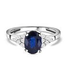 Masoala Saphir und weißer Zirkon-Ring - 2,14 ct. image number 0