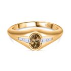 AA natürlicher goldener Tansanit und Zirkon-Ring - 0,74 ct. image number 0