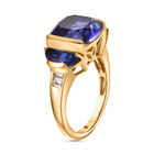 Tansanit-Farbe Quarz und Zirkon Ring - 7,05 ct. image number 4