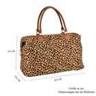 Weekender-Tasche aus supersoftem Mikroflanell und Kunst-Leder mit Leopardenmuster und verstellbarer Riemen, 54 x 37 x 18 cm image number 4