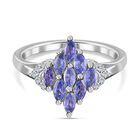 Tansanit und Zirkon Ring - 0,89 ct. image number 0