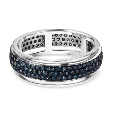 Luxus blauer Diamant-Anti-Stress-Spinning-Ring - 1 ct.