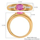 Ilakaka rosa Saphir und Zirkon-Ring - 1,23 ct. image number 6