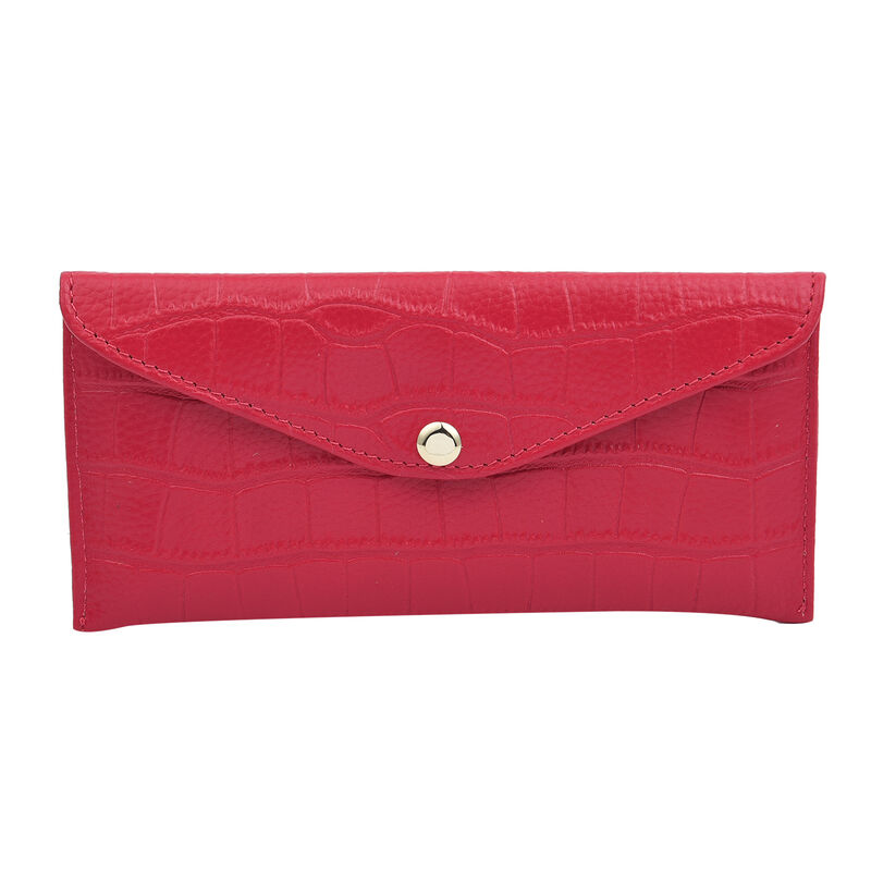 Brieftasche für Damen aus 100% echtem Leder und RFID Schutz, Größe 20,5x10 cm, Rot image number 0