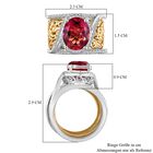 2er-Set- Sunset Quarz Triplett Ringe - 3,30 ct. image number 7