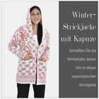 Cardigan mit Kapuze, pinke geometrische Muster image number 3