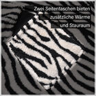 Hoodie mit Kapuze im Zebra-Muster, Weiß und schwarz image number 8