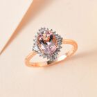 AAA rosa Morganit und Diamant Ring - 1,93 ct. image number 9