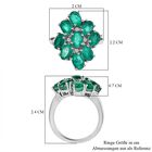 Smaragd Triplett Quarz und Zirkon Ring - 5,37 ct. image number 6