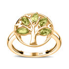 Natürlicher Peridot Ring, 925 Silber Gelbgold Vermeil (Größe 17.00) ca. 0.77 ct image number 3