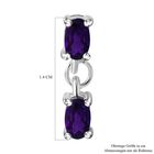 Afrikanischer Amethyst Ohrringe 925 Silber ca. 0,86 ct. image number 4